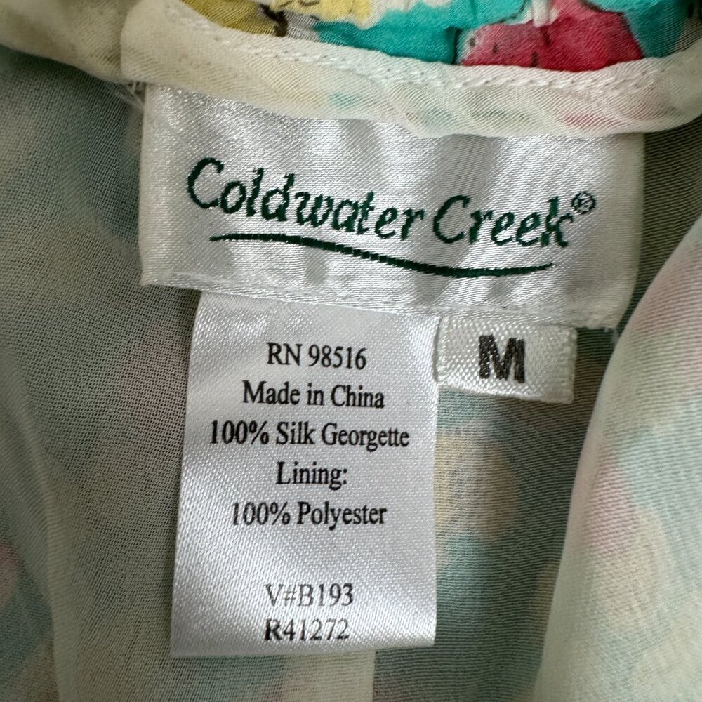 NWT 100% Silk Fruit Print Wide Lag Pants  Summer  Size M - Picture 4 of 5